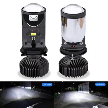 2 ks H4 9003 LED Mini Bi-LED Projektor Svetlometu Objektív 100W 6000K LED Svetlomet H4 Retrofit Auto Styling Vysoká Nízka Svetlá 12v 24v