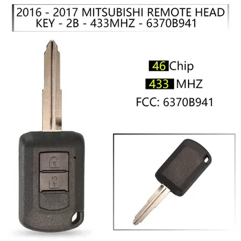 CN011028 2 Tlačidlá Náhradné Diaľkové Tlačidlo 433MHz Na rok 2016 - 2017 Mitsubishi Mirage Outlander ASX J166E PCF7961 MIT11R 6370B941