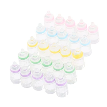 5 ks/lot 1:12 Simulácia Mini Transparentné Mlieko Fľaše dojčenských Fliaš, Miniatúrne Baby Bottle DIY domček pre bábiky Miniatúrne Príslušenstvo