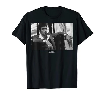 Scarface Tony Montana Sedí Na Výšku Logo T-Shirt