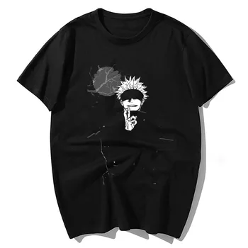 Japonský Jujutsu Kaisen Gojo Satoru Anime T Shirt Harajuku Retro Anime Grafické T Košele Lete Unisex Otaku Krátke-sleev Topy
