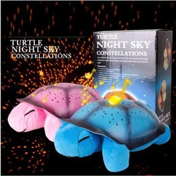Korytnačka Hviezdne Nebo Projektor Lampa S Hudbou Star Nočné Svetlo Plyšové Hračky Galaxy Star Projektor Svetlo Deti Darčeky