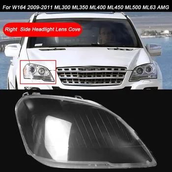 pre Mercedes Benz W164 2009-11 ML-Class Auto Svetlometu Jasné, Kryt Objektívu vedúci svetlo lampy Tienidlo Shell