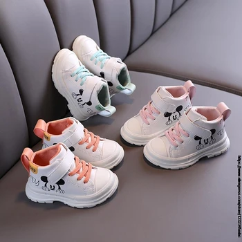 Disney Nové Jeseň Mickey Mouse Deti Topánky Dievčatá Chlapci Batoľa Detská Obuv Módne 1-6 Rokov Zip Dizajn Ľahko Nosiť Topánky
