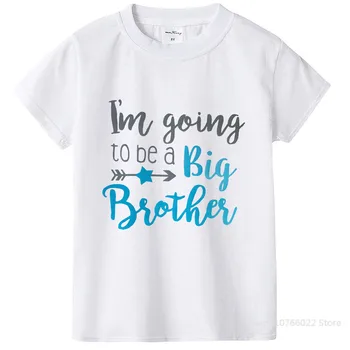 Budem Veľký Brat Narodenia & Tehotenstva Oznámenie T-Shirt Top Chlapec, Dieťa, Syn Rodiny Vzhľad Tshirts Letné Módy Čaj