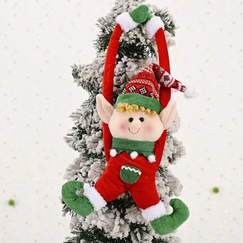 Christmas Elf Trpaslíci Oblečenie Pre Bábiku Opony Tlačidlo Prívesok Vianočný Strom Ornament Izba Dekor Čačky Scrafts Údaje Novom Roku 2023 Darček