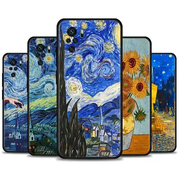 Van Gogh Obrazy pre Xiao Redmi Poznámka 8 8T 9 9T 9S 10 Pro 5G Mäkké puzdro pre Redmi 7 7A 8A 9A 9C 9T TPU Kryt Telefónu