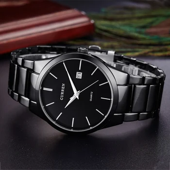 Curren 8106 quartz Tag mužov hodiny bežné plnej ocele luxusné muž náramkové hodinky Mužov Business Relojes hombre vojenské náramkové hodinky