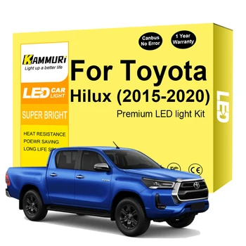 7Pcs Interiérové LED Svetlo Pre Toyota Hilux do roku 2015 2016 2017 2018 2019 2020 2021 Príslušenstvo Mapu Dome batožinového priestoru Lampy, Osvetlenie Vozidla Súpravy