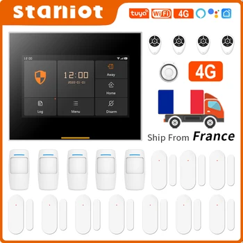 Staniot 433MHz Bezdrôtový Wifi 4G Smart Home Security Alarm Systém Súpravy Pre Garáž a Obytných Podporu Tuya a Samrtlife APP