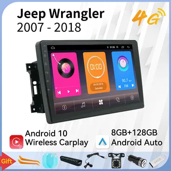 Carplay Auto Multimediálny Prehrávač pre Jeep Wrangler 2007-2018 2 Din Rádio Android Auto Stereo GPS Navigácie Autoradio základnú Jednotku Auto