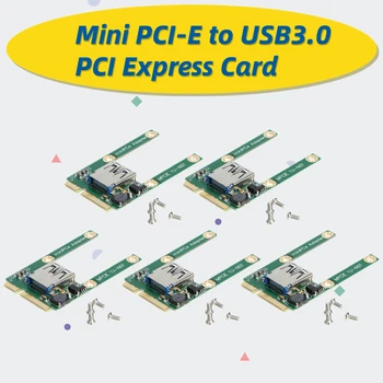 1-5 ks Mini PCI-E Na USB3.0 Rozširujúcej Karty Notebooku PCI Express PCIe USB 3.0 Prevodník Stúpačky Kartu Adaptér S Skrutkové spoje