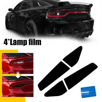 Black Vinyl zadné Svetlo Nálepka pre 2015-2022 Dodge Nabíjačku Zadné PreCut Odtieň Prekrytie Vinyl Odtlačkový Tmavé Auto Vonkajšie Príslušenstvo