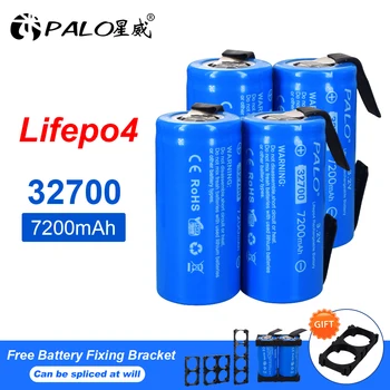 PALO 7200mAh 3.2 V 32700 LiFePO4 Batérie, 32700 35A Kontinuálne Vypúšťanie Maximálne 55A Vysoký Výkon Batérie +DIY Nikel listov