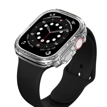 Pre Apple Hodinky Ultra Prípade 49 mm, apple hodinky 8 45mm 41mm Č Screen Protector Shockproof PC Nárazník pre iWatch Ultra prípade 49 mm