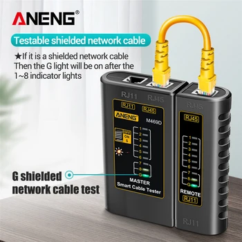 ANENG M469D RJ45 Kábel lan tester Sieťový Kábel Tester RJ45 RJ11 RJ12 CAT5 UTP Kábel siete LAN Tester Pre Sieťové Siete Opravy