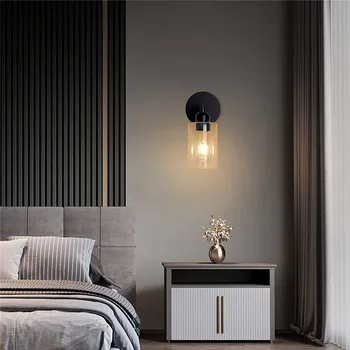 Nordic Tvorivé Sklo Luxusné Nástenné svietidlo Obývacia izba Kovové Moderný Minimalistický Posteli Nástenné Svietidlá Osvetlenie Spálne Sconce