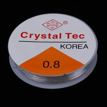 Spotreba 0,4-1,0 mm/Roll Priehľadného Plastu Crystal Kórea DIY Lištovanie Natiahnuť Káble Elastické Riadok Šperky Výrobu Drôtu String Šperky