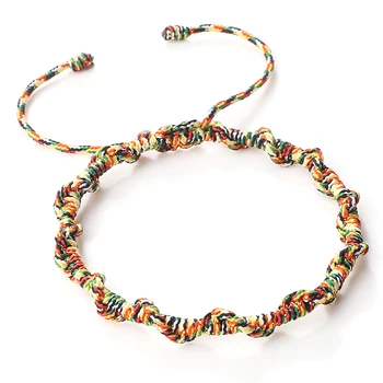 Multi Color Tibetskej String Náramky & Prívesky pre Ženy, Mužov, Ručné Šťastný Tibetský Budhistický Niť Lano Náramok Etnických Šperky