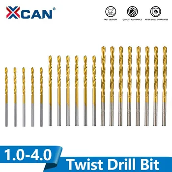 Twist Drill Bit Nastavený Titán Potiahnutý 1.0 mm-4.0 mm Mini Drill Bit Nastavený Vysoký Ocele Moc Vŕtacie Nástroje Na obrábanie Dreva