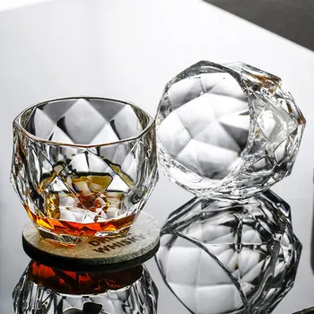 Salloping Kôň Whisky Poháre Diamond Cut Whisky Prism Crystal Staromódnou Pohár Vodky Tumbler Chivas Pohár Vína