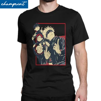 Vtipné Jujutsu Kaisen Anime Čarodejníctvo Boj T-Shirt Mužov Bavlnené Tričká Gojo Satoru Fushiguro Megumi Yuji Itadori Tee Tričko