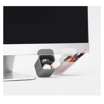 Nové Modely Vložiť Mini Desktop Organizátor Úložný Box Monitor Držiak Ceruzky Skladovanie Držiak Na Stôl Stenu
