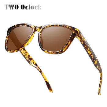 DVE Oclock Polarizované slnečné Okuliare Ženy Muži Námestie Zrkadlo Slnečné Okuliare Leopard UV400 Ochrana Odtiene Pre Ženy D3332
