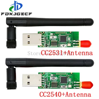 Bezdrôtové Zigbee CC2531 CC2540 Sniffer Holé Dosky Paketové Protocol Analyzer Rozhranie USB Dongle Zachytávanie Paketov Modul +Anténa