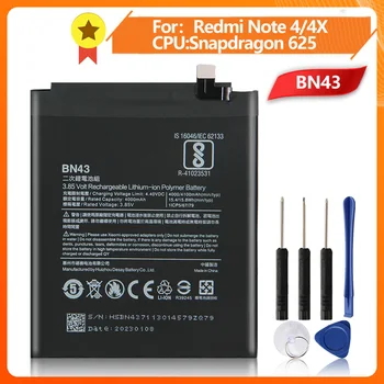 BN43 Batérie Telefónu Pre Xiao mi Redmi Note4X Hongmi Poznámka 4X Štandardná Verzia Redrice BN43 4000mAh +Nástroj