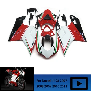 PRE Ducati 848 evo 1098 1198 1098S 07-11 Lnjection Kapotáže Auta Motocykel Telo Shell Auta 848 Evo1098 1198 1098S 07 08 09 10 11