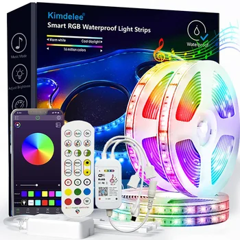 LED Pás Svetla 24v Bluetooth, WIFI RGB Pásky LED Svetlá Farba 5050 pre Miestnosti Dekorácie Vianočné Neónové Svetlá LED 20 m 30 m 40 m 50 m