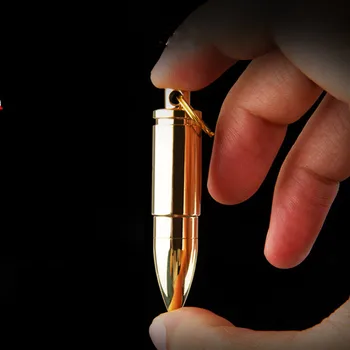 Prenosné, Nepremokavé Mini tabletky fľaša kov Mosadz Náhrdelník prívesok Medicíny Prípade zlaté Vonkajšie prežitie organizátor Skladovanie Držiteľa