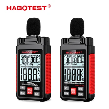 HABOTEST HT602 Zvukomer Digitálne Prenosné DB Meter Sonometros Hluku Audio Level Meter 30-130dB Decibelov Mini Merač