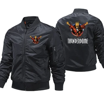 Thunderdome Sprievodca Logo Hardcore Bundy Mužov Pilot Vzduchu Hrubé Pilot Bunda Baseball Kabát Streetwear 5XL bunda na Motocykel