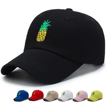 Nové malé banány, ananás, baseball klobúk mužov a žien na jar a v lete vonkajšie opaľovací krém vyšívané čiapky bežné slnko klobúky