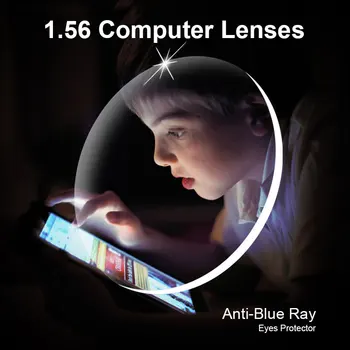 1.56 Anti-Blue Ray Predpis Optické Okuliare Predstavenie Šošovky 1 Pár Rx-možnosť Objektív Zadarmo Montáž s Okuliare, Rám