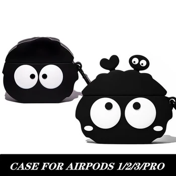 3D Roztomilé Čierne brikety Silikónové puzdro Pre Airpods 1/2/3 Slúchadlá Plnenie Box Módne puzdro Pre Airpods Pro 3