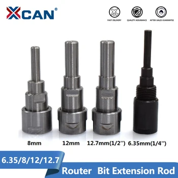 XCAN 1PC 6.35/8/12/12.7 mm Ramienka Router Bitov Collet Predĺženie Tyče pre Rytie Stroj na Frézovanie Fréza Nástrojových Držiakov