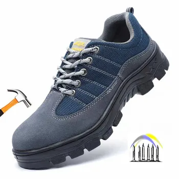 móda práce muž bezpečnostná obuv špeciálne pracovné topánky s oceľovou špičkou proti smashing pracovné topánky s ochranou anti-slip wokr topánky