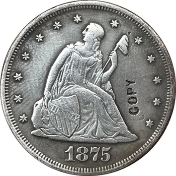 1875-CC Spojené Štáty sedieť slobody na dvadsať centov KÓPIA