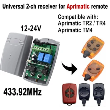 Univerzálny 2ch Prijímač pre Aprimatic Diaľkové Ovládanie Kompatibilné s TR2/TR4/TM4 433.92 MHz DC 12-24V
