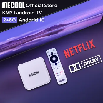 MECOOL KM2 4K Android TV Box Amlogic S905X2 2GB DDR4 USB3.0 SPDIF Ethernet WiFi Multi-streamer HDR 10 Widevine L1 TVBOX Set-Top