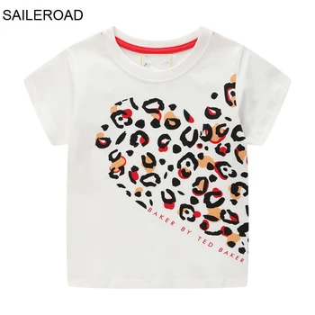 SAILEROAD Letné Chlapčenské Oblečenie Krátky Rukáv Bavlna T-shirt Cartoon Leopard Vytlačené Baby Topy Dievčatá Kojenecká Batoľa Blúzky T-shirt