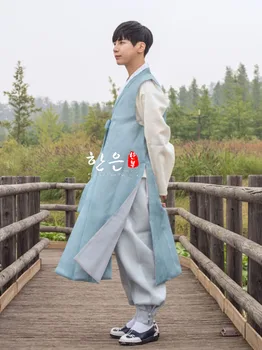 Južná Kórea Dováža Textílie / pánske Hanbok / pánske Bohaté Rodiny Hanbok / Svadobné High-end Hanbok