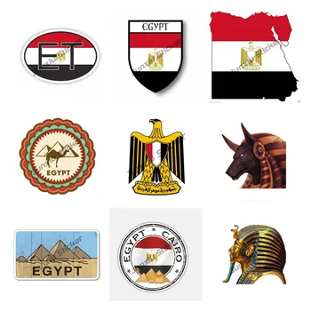 Egypt MAPA Vlajka Odtlačkový Nálepky Egypt Cestovanie Pyramída Faraóna Púšti na Ťavách Nálepky, Auto Príslušenstvo Notebook Okno Auta Odtlačkový KK13cm