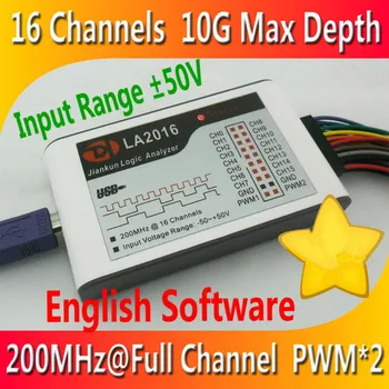 LA2016 USB Logika Analyzer 200M MAX Sample Rate 16Channels 10B Vzoriek ARM MCU pomocou fpga Ladiaci Nástroj anglický softvér