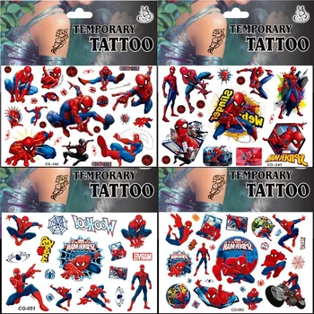 Marve Spiderman Detí Dočasné Tetovanie Umenie Nálepky Osobné Anime Tetovanie Vody Prenos Nálepky Karikatúry Arm Tattoo