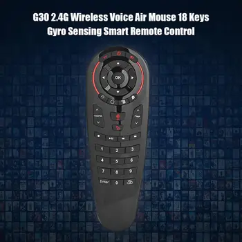 Nové G30 2.4 G Bezdrôtový Hlas Vzduchu Myš Diaľkové ovládanie Snímania Univerzálny Mini Klávesnicu, Diaľkové Ovládanie Na PC Android TV Box
