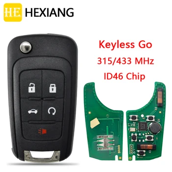 ON Xiang Auto Kľúč Pre Chevrolet Camaro Cruze Rovnodennosti Malibu 2010-2016 ID46 PCF7952 Čip 315 Mhz Auto Smart Keyless Go Diaľkové Kľúč